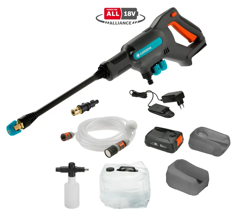 德國製造 GARDENA 18V 充電式中壓清洗機 (1電18V4.0AH & 1充) -香港行貨